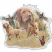 Das ungarische Drahthaar Vizsla Aufkleber (Vorderseite)