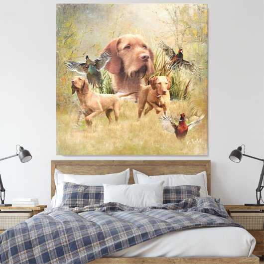 Das ungarische Drahthaar Vizsla Leinwanddruck (Insitu (Schlafzimmer))