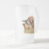 Das ungarische Drahthaar Vizsla Mattglas Bierglas (VorderseiteRechts)