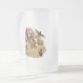 Das ungarische Drahthaar Vizsla Mattglas Bierglas (Vorderseite Links)
