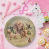 Das ungarische Drahthaar Vizsla Pappteller (Party)