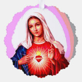 Das unheilvolle Herz der Jungfrau Mary Ornament Karte (Rückseite)