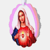 Das unheilvolle Herz der Jungfrau Mary Ornament Karte (Links)