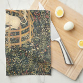 Das Unicorn in Gefangenschaft Geschirrtuch (Viertel Falte)