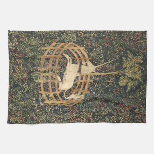 Das Unicorn in Gefangenschaft Geschirrtuch (Horizontal)