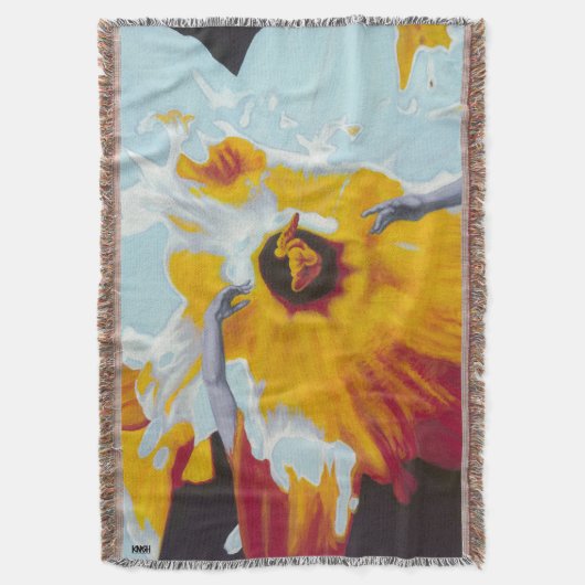 Das Universum als Narzissen-Decke Decke (Vorderseite Vertikal)