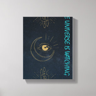 Das Universum beobachtet – Mystisches Design Leinwanddruck