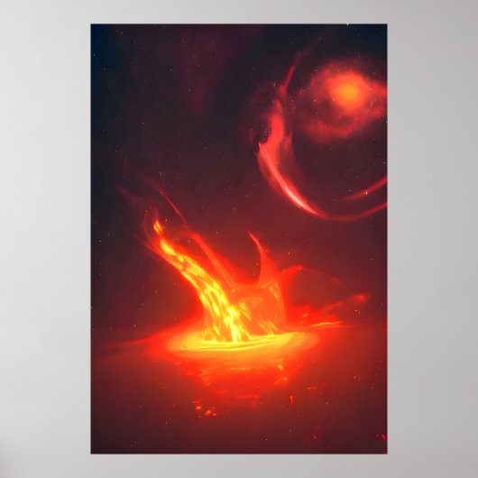 Das Universum brennt | AI Art Poster (Vorne)