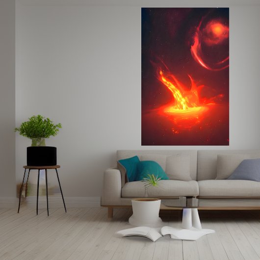 Das Universum brennt | AI Art Poster