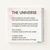 Das Universum - Ermächtigungsgedicht Notizblock (Rückseite)