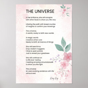 Das Universum - Ermächtigungsgedicht Poster