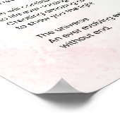 Das Universum - Ermächtigungsgedicht Poster (Ecke)