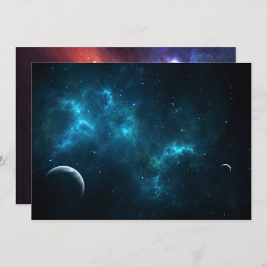 Das Universum Feiertagskarte (Vorne/Hinten)