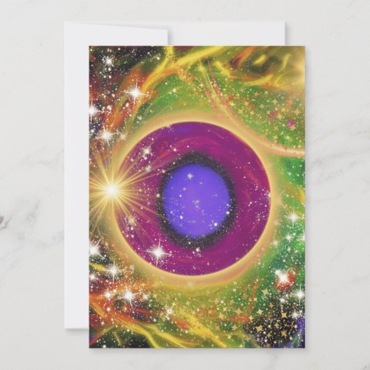 Das Universum Feiertagskarte (Vorderseite)