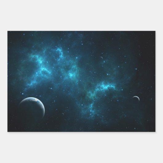 Das Universum Geschenkpapier Set (Vorderseite)