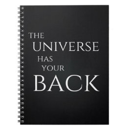 Das Universum hat Ihr hinteres Notizbuch Notizblock