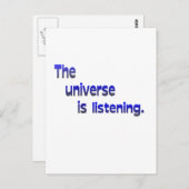 Das Universum hört zu Postkarte (Vorne/Hinten)