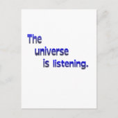 Das Universum hört zu Postkarte (Vorderseite)