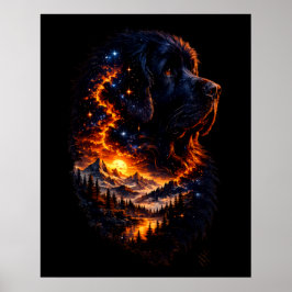 Das Universum in einem Newf Poster