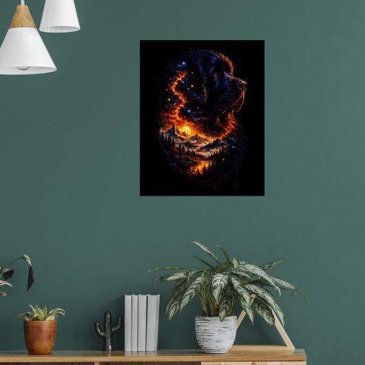 Das Universum in einem Newf Poster (Wohnzimmer 1)