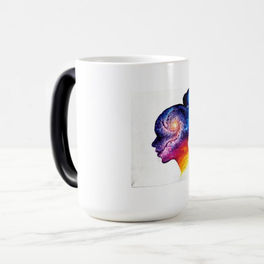 Das Universum in ihrem Geist Verwandlungstasse (Vorderseite Links)