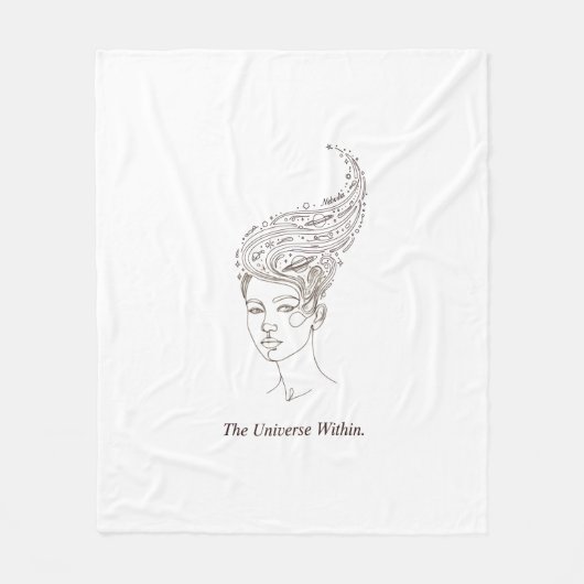 Das Universum innerhalb einer minimalistischen Fle Fleecedecke (Vorderseite)