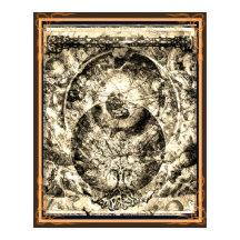 Das Universum ist ein Baumsepien-Poster