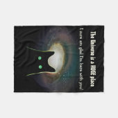 Das Universum ist ein ENORMER Platz ~ schwarze Fleecedecke (Vorderseite (Horizontal))