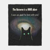 Das Universum ist ein ENORMER Platz ~ schwarze Fleecedecke (Vorderseite)