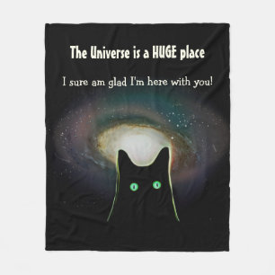 Das Universum ist ein ENORMER Platz ~ schwarze Fleecedecke