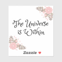 Das Universum ist innerhalb von 4"x4" Aufklebern