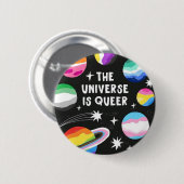 " DAS UNIVERSUM IST QUE " ABZEICHEN BUTTON (Vorne & Hinten)