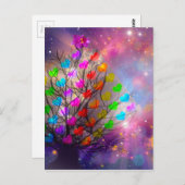 Das Universum ist reich an Liebe, Herz und Stars Postkarte (Vorne/Hinten)