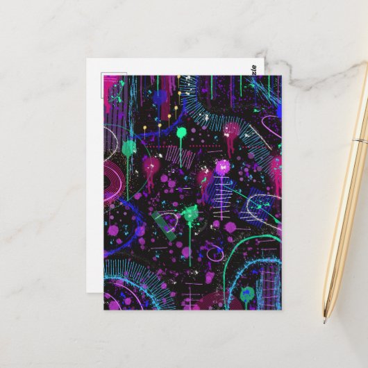 Das Universum ist weit Postkarte (Vorderseite/Rückseite Beispiel)