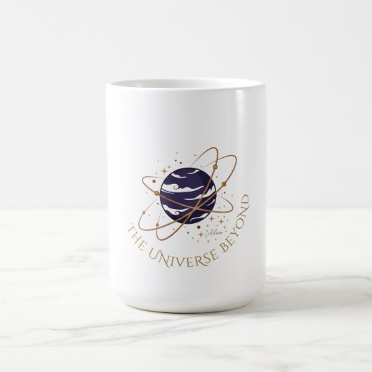 Das Universum jenseits des Langarmshirts Kaffeetasse (Mittel)