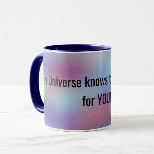 Das Universum kennt den Coolen Inspirationskostena Tasse (Vorderseite Links)