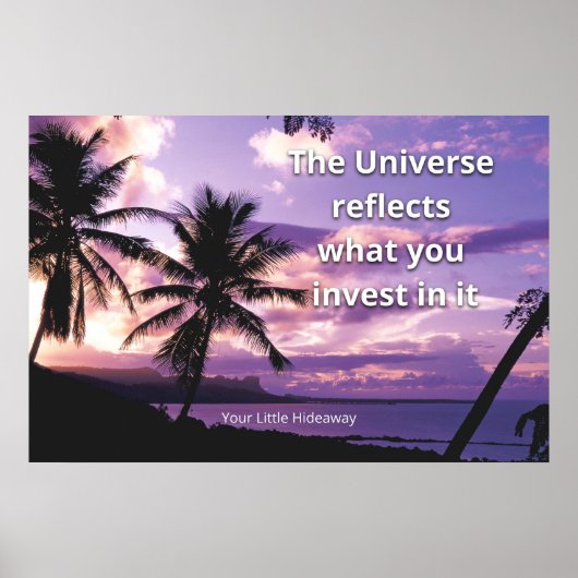 "Das Universum" Positive Zitat-Wandkunst & Poster (Vorne)