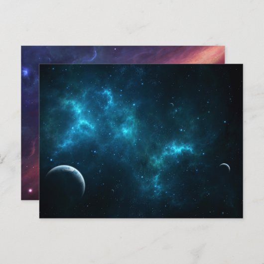 Das Universum Postkarte (Vorne/Hinten)