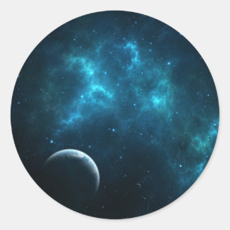 Das Universum Runder Aufkleber