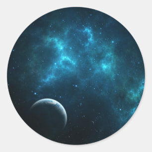 Das Universum Runder Aufkleber