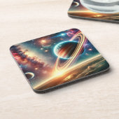 Das Universum Thema Drinks Bierdeckel Getränkeuntersetzer (Linke Seite)