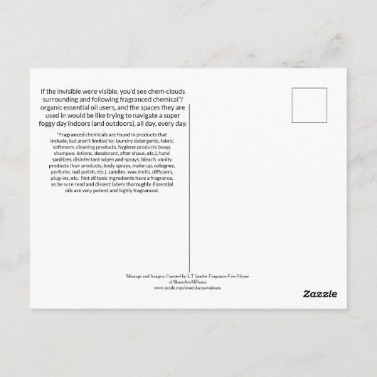 Das Unsichtbare sichtbar machen Postkarte (Rückseite)