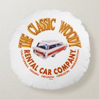 Das Unternehmen Classic Woody Rental Car Rundes Kissen