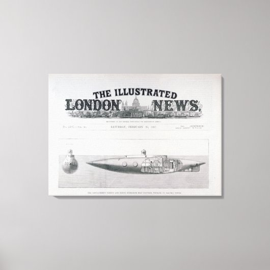 Das Unterseeboot, das aufgeht und absinkt Leinwanddruck (Vorderseite)