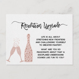 Das Upgrade der Lösung für das neue Jahr Motiviere Postkarte