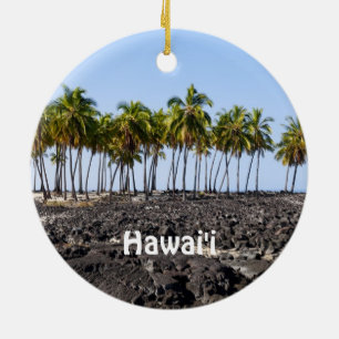 Das Urlaubsornament der großen Insel Hawaii Keramik Ornament