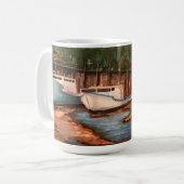 Das ursprüngliche handgemalte Werk des Fischerdorf Kaffeetasse (Vorderseite Links)