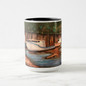 Das ursprüngliche handgemalte Werk des Fischerdorf Tasse (Zentrum)