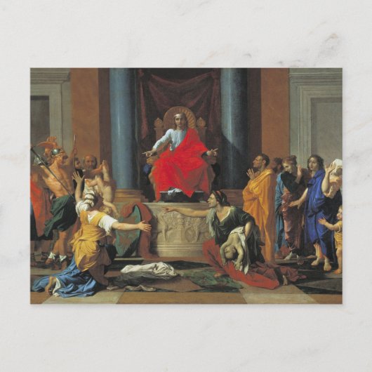 Das Urteil Solomon von 1649 Postkarte (Vorderseite)