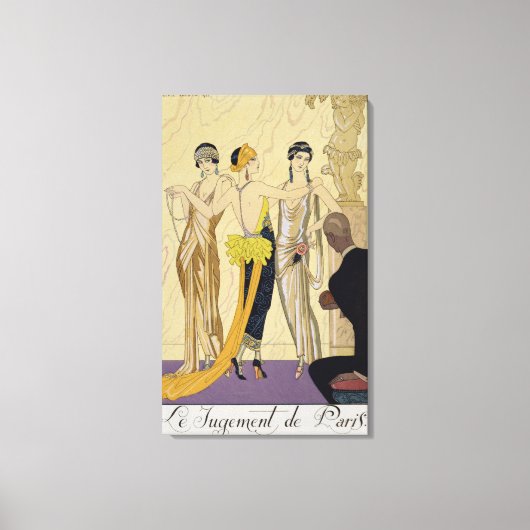 Das Urteil von Paris, 1920-1930 (pochoir print) Leinwanddruck (Vorderseite)